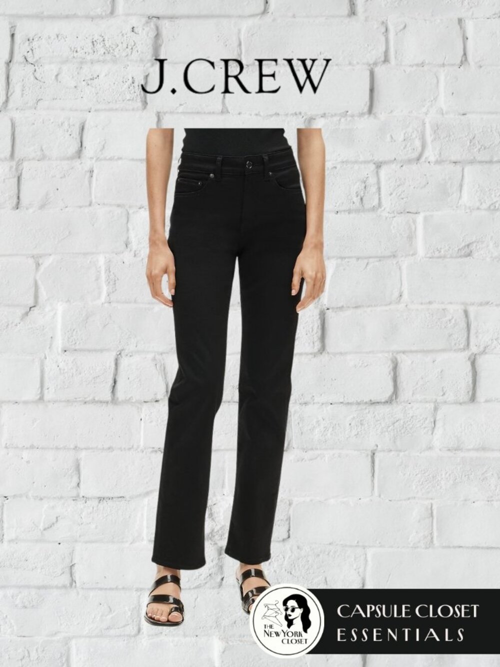 J.Crew Toothpick Black 10" High Rise Skinny Jeans Size 30
